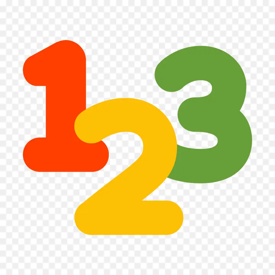 Números 1 2 3，Vistoso PNG