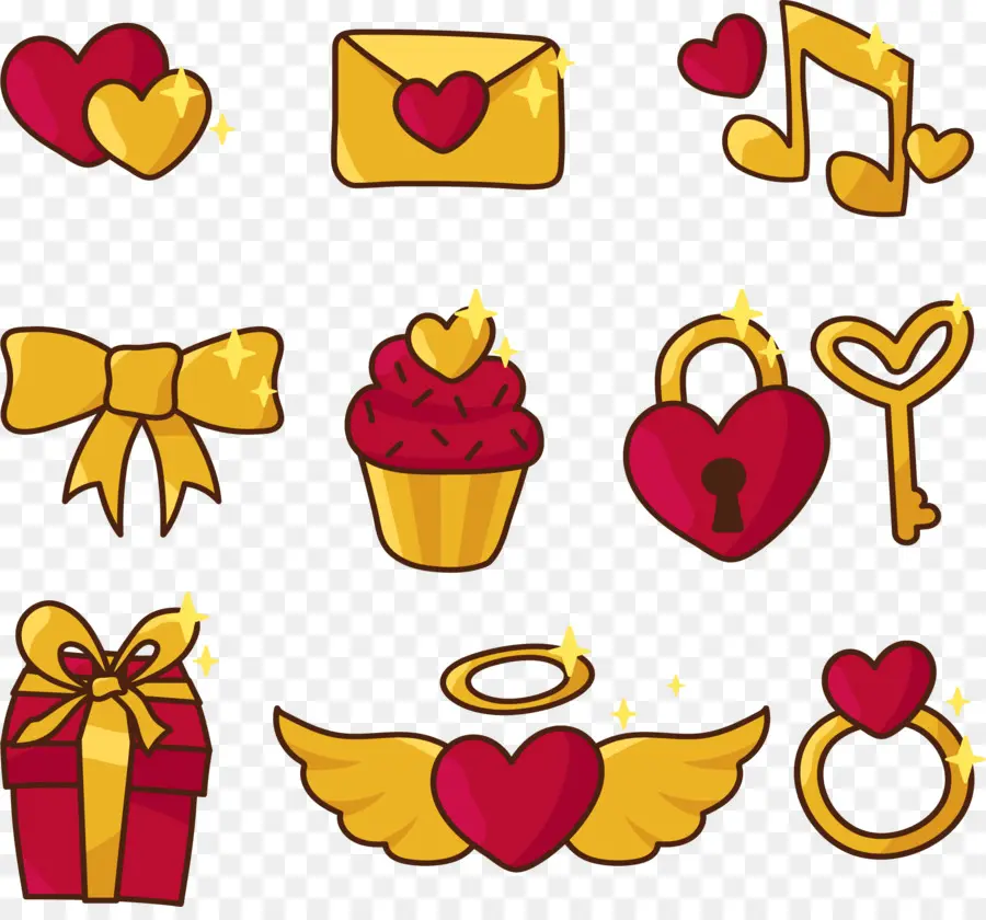 Iconos De San Valentin，Copas PNG