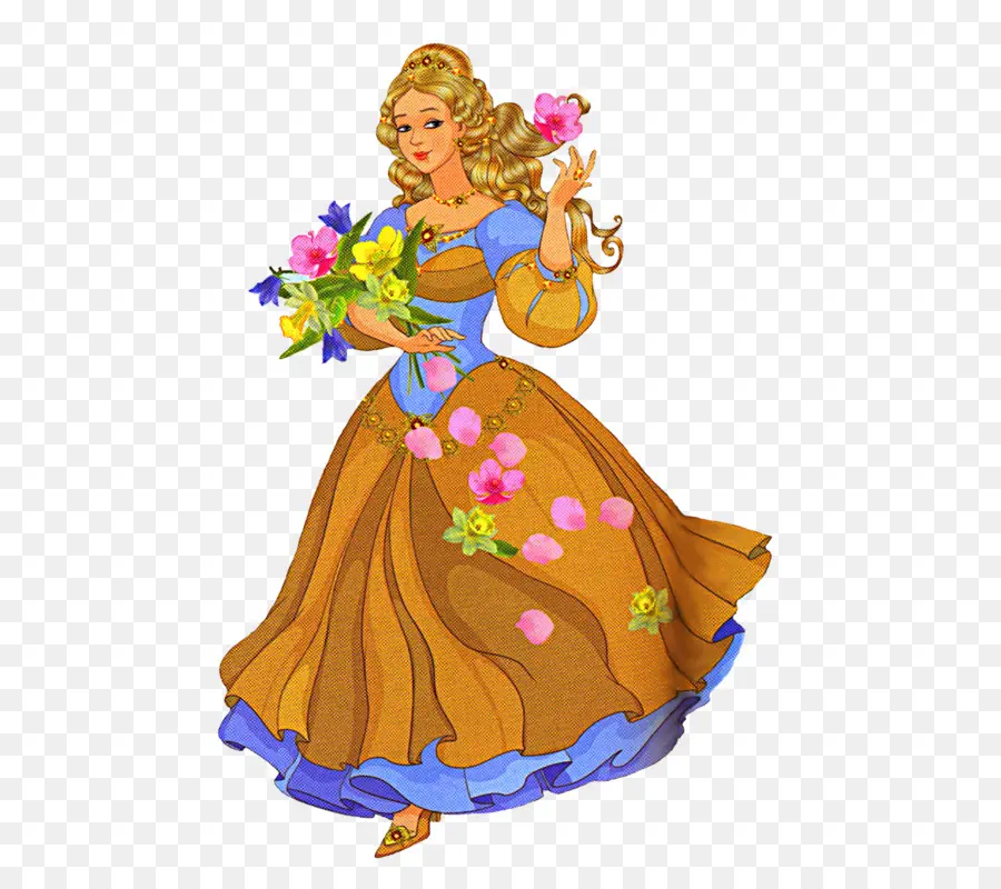 Princesa Con Flores，Vestido PNG