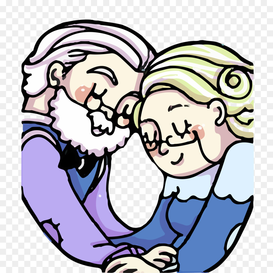 Pareja De Ancianos，Abrazando PNG