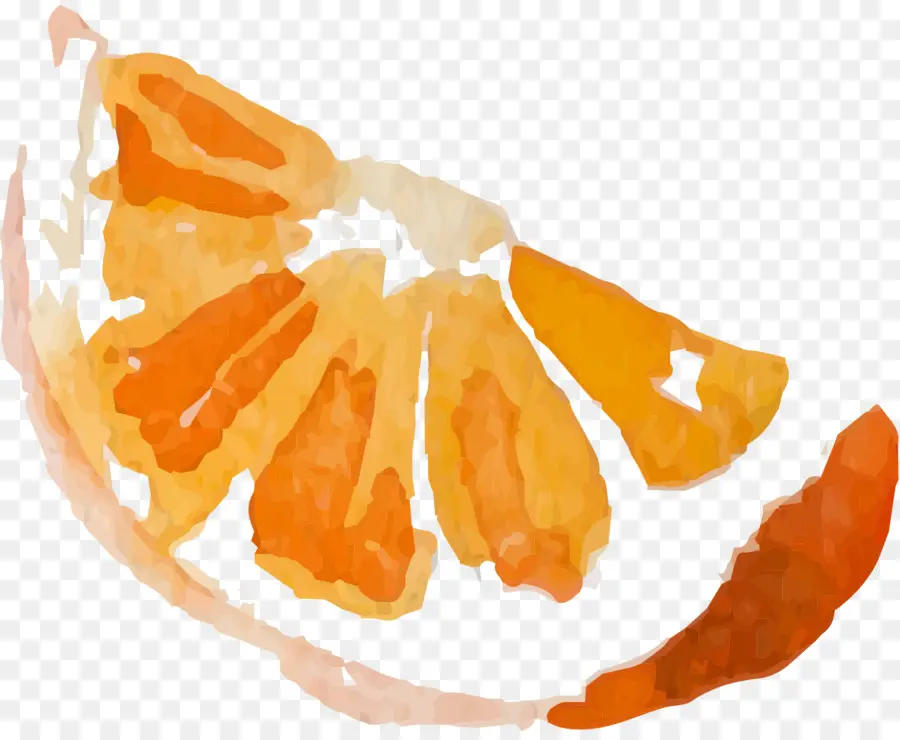 Mandarina，Pintura A La Acuarela PNG