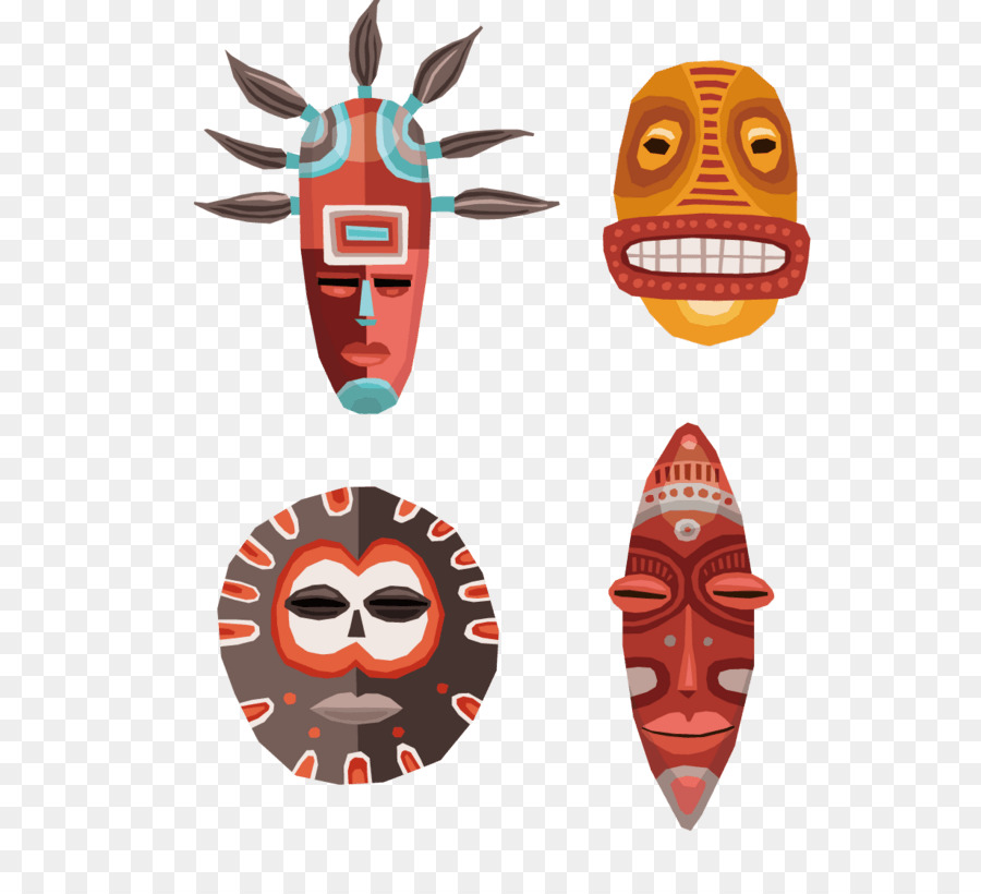 Máscaras Tribales，Máscaras PNG