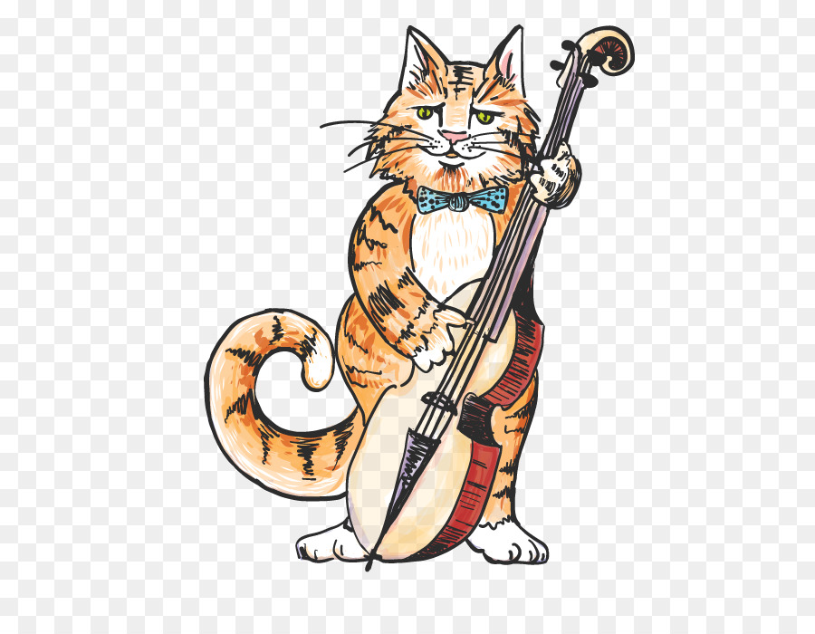 Gato，Violín PNG