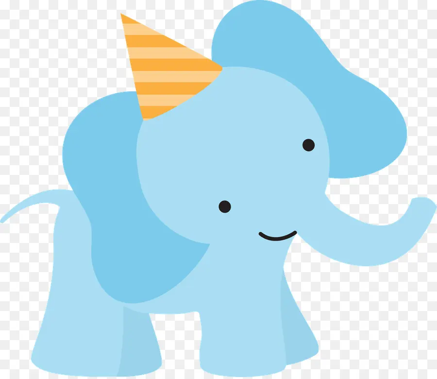 Elefante Azul，Sombrero De Fiesta PNG