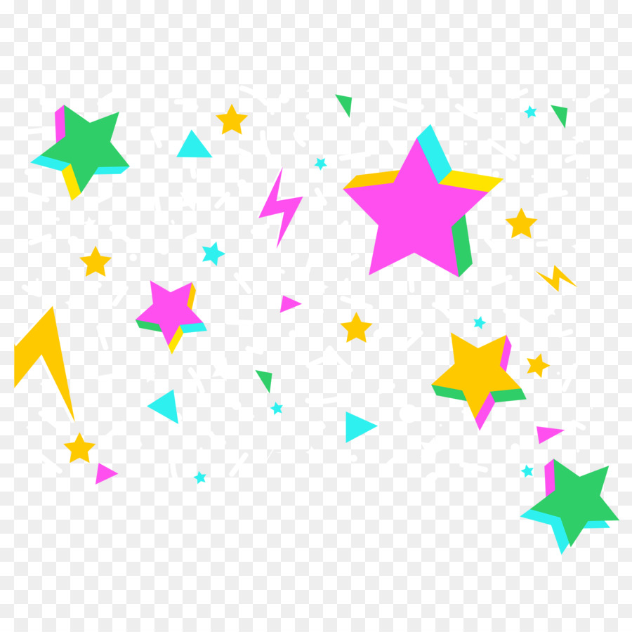 Estrellas Coloridas，Brillar PNG