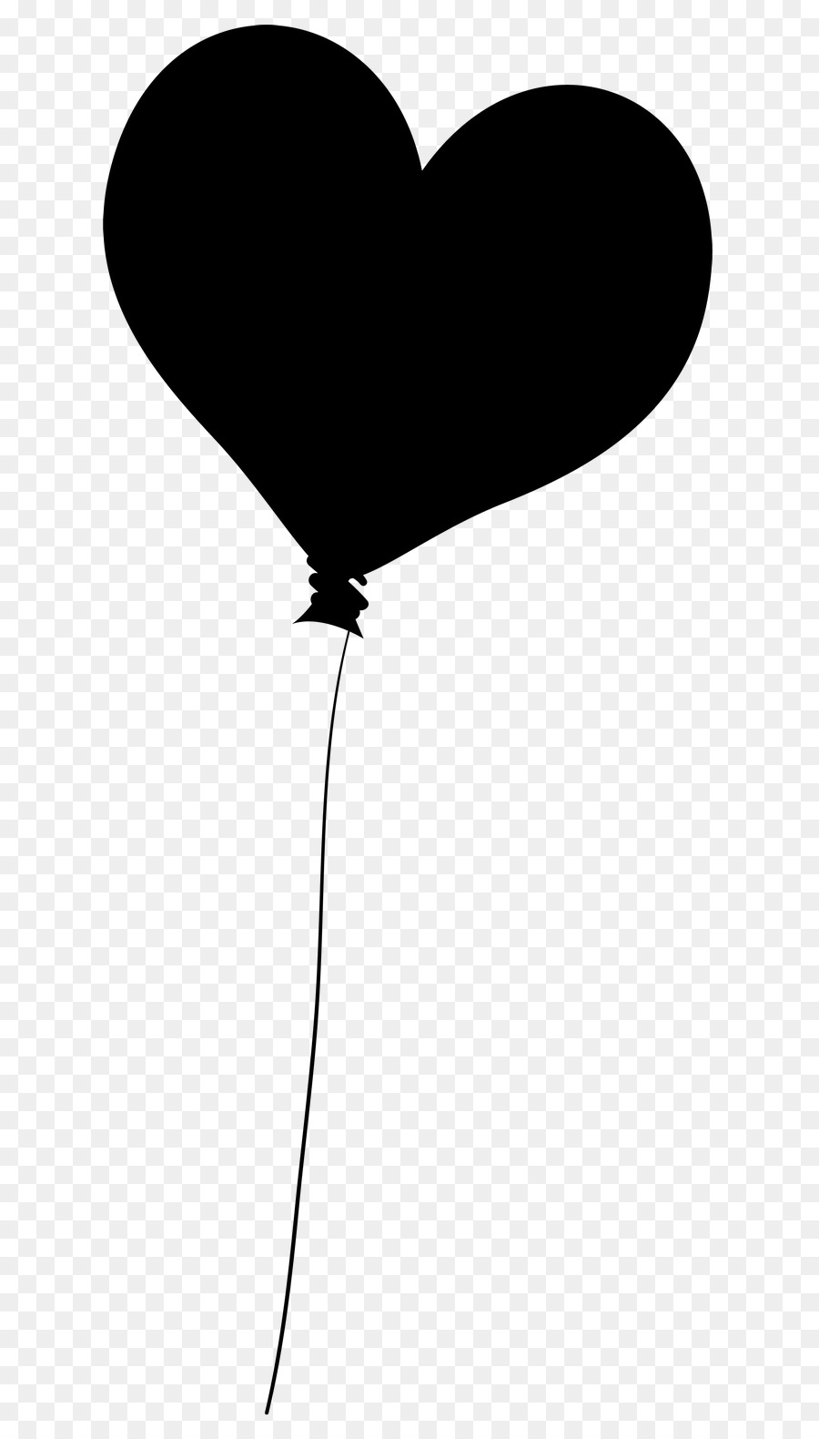 Globos De Corazon，Negro PNG