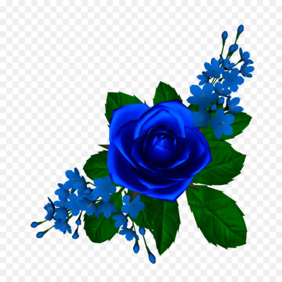 Rosa Azul，Florecer PNG