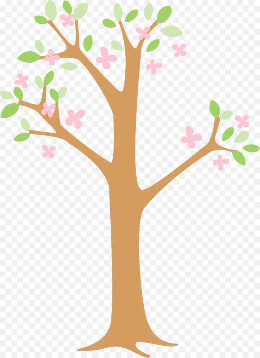 árbol Con Flores，Primavera PNG