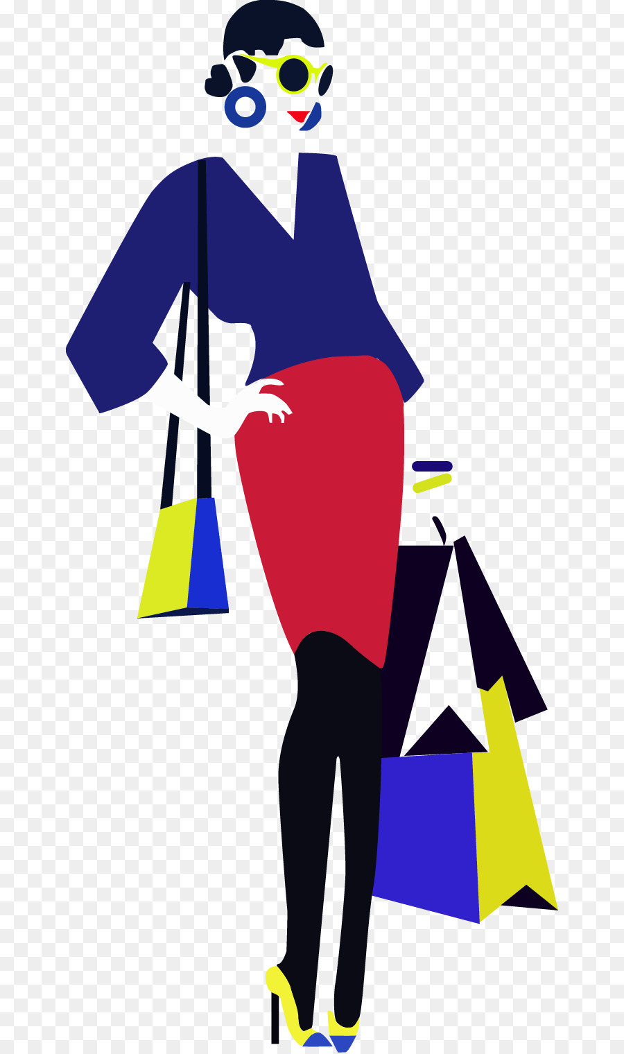 Mujer De Moda，Compras PNG