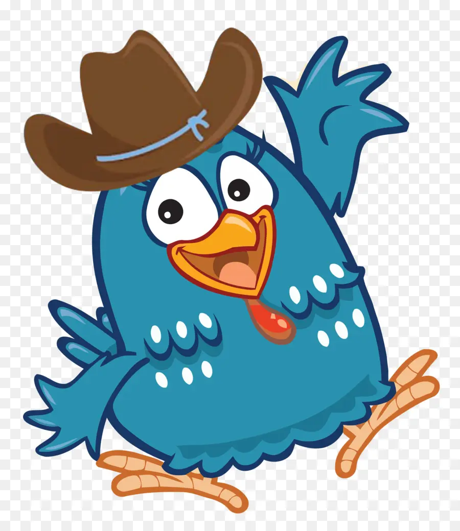 Pollo Azul，Sombrero De Vaquero PNG