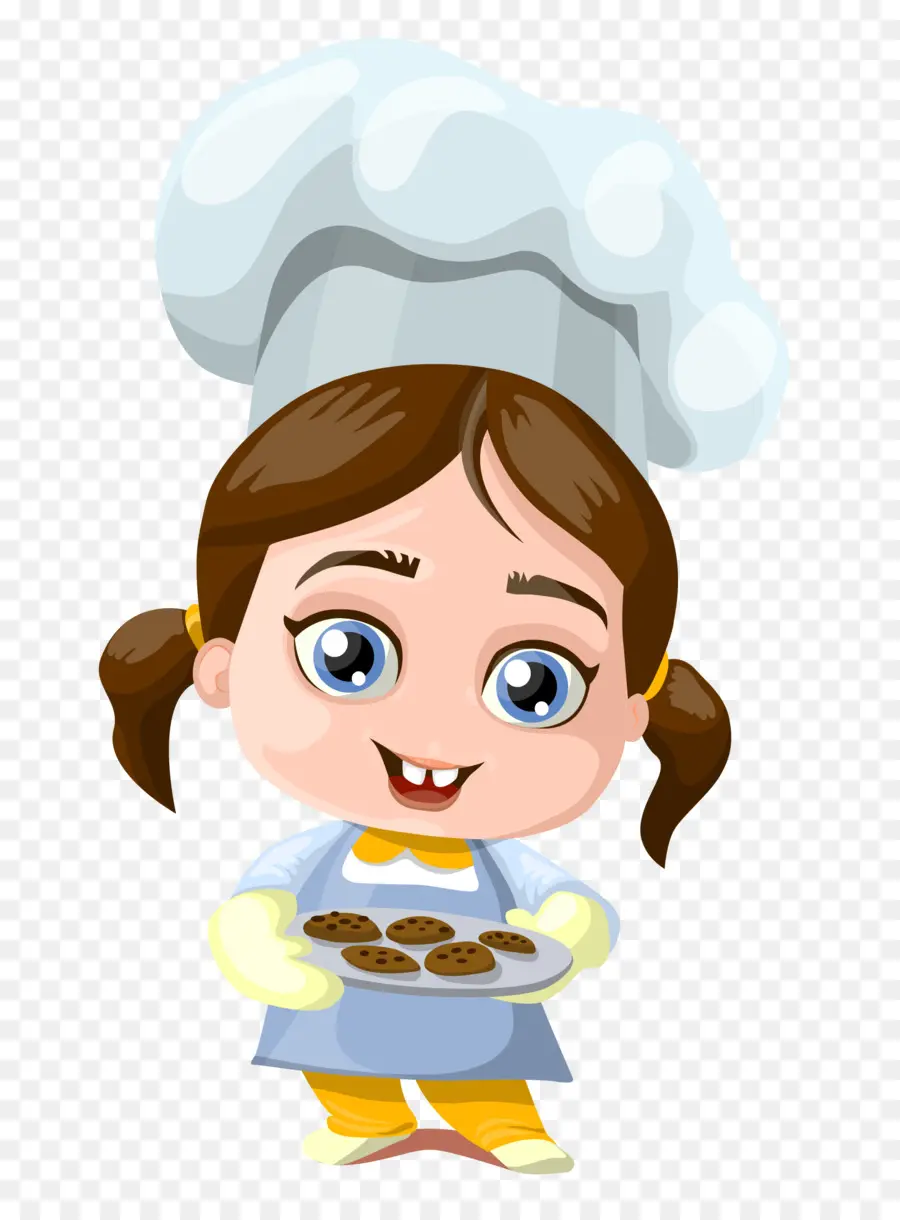 Chica Chef De Dibujos Animados，Cocinando PNG