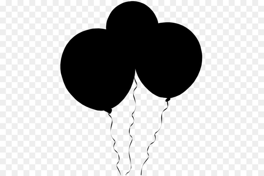 Globos De Corazon，Negro PNG