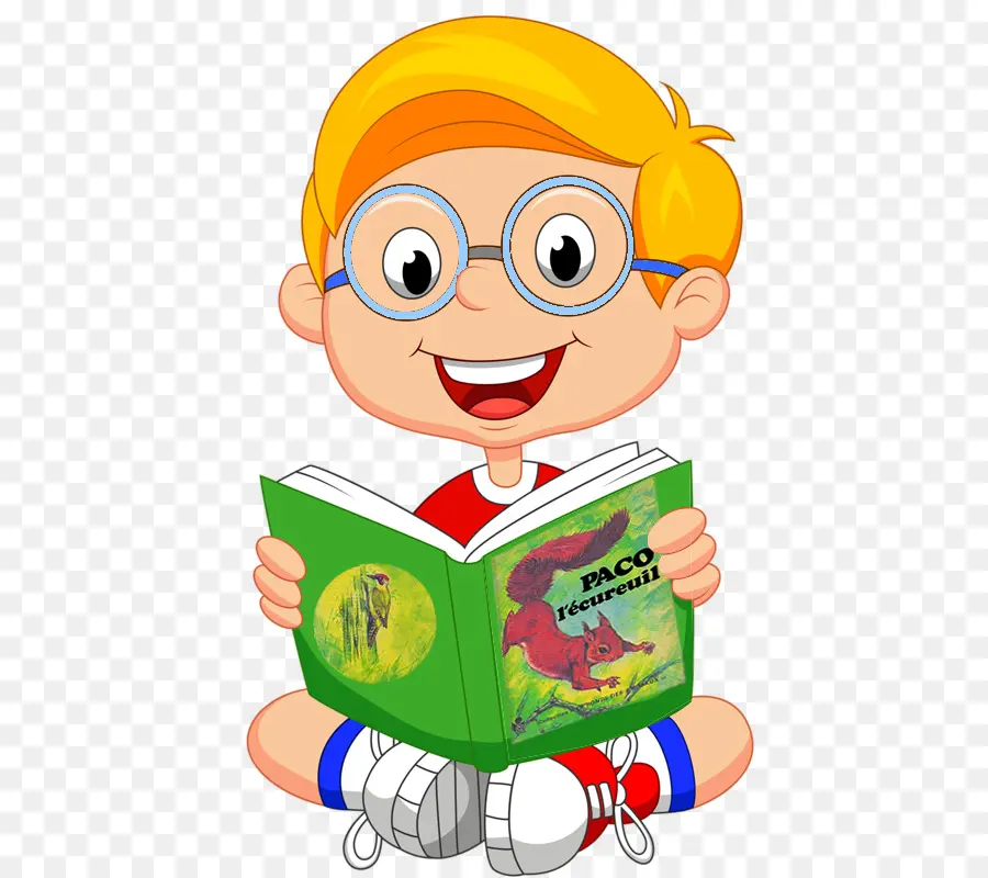 Niño Leyendo，Libro PNG