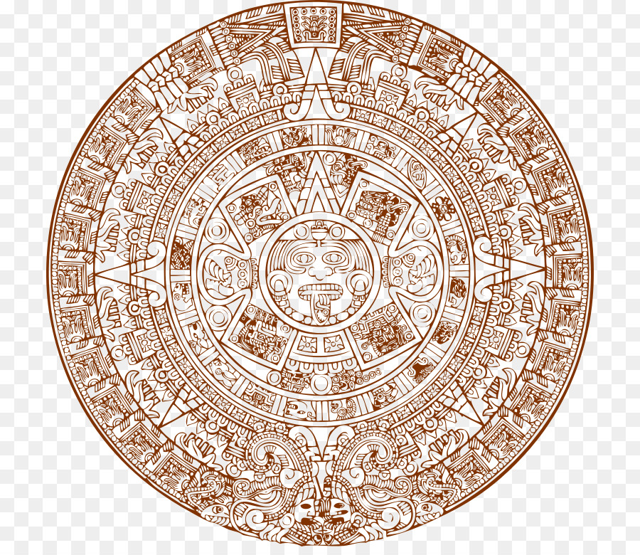 Piedra Del Sol Azteca，Mesoamérica PNG