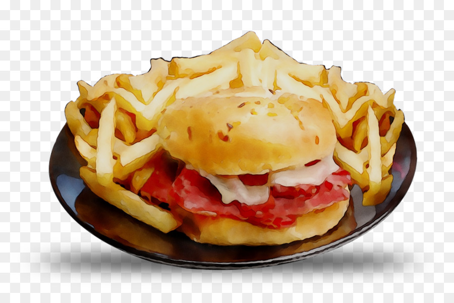 Las Papas Fritas，Hamburguesa De Búfalo PNG