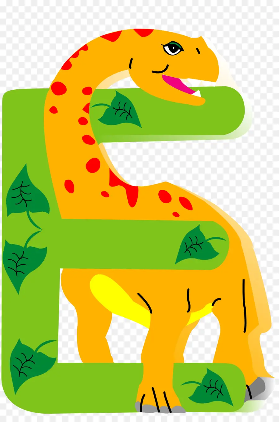 Dinosaurio，Letra E PNG