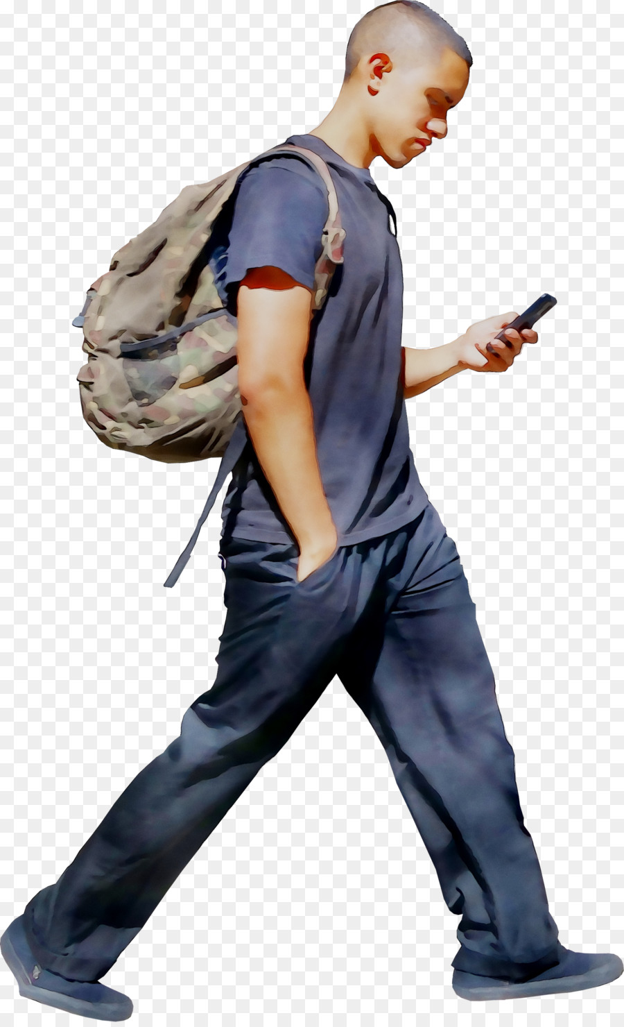 Hombre Caminando，Mochila PNG