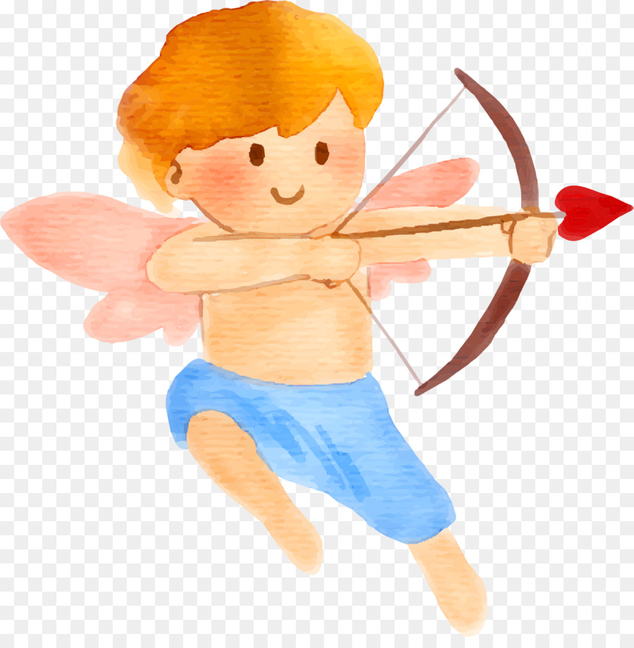 Cupido，Pintura A La Acuarela PNG