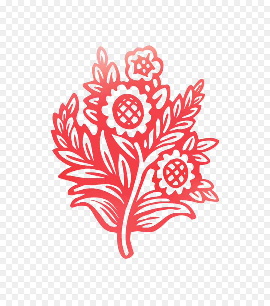 Diseño Floral Rojo，Flor PNG