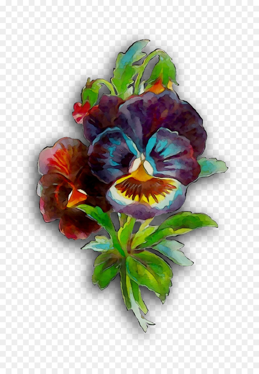 Pansy，Diseño Floral PNG