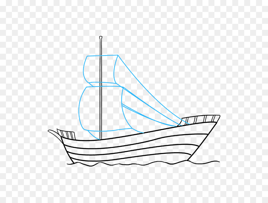 Dibujo De Barco De Vela，Bote PNG