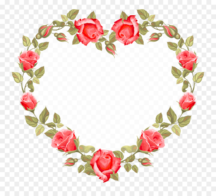 Corazón，Flor PNG