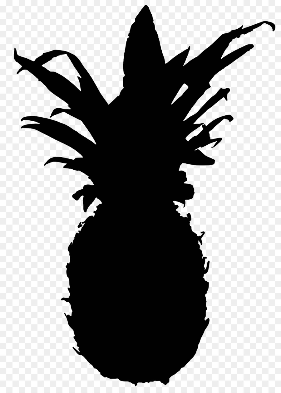 Silueta De Piña，Negro PNG