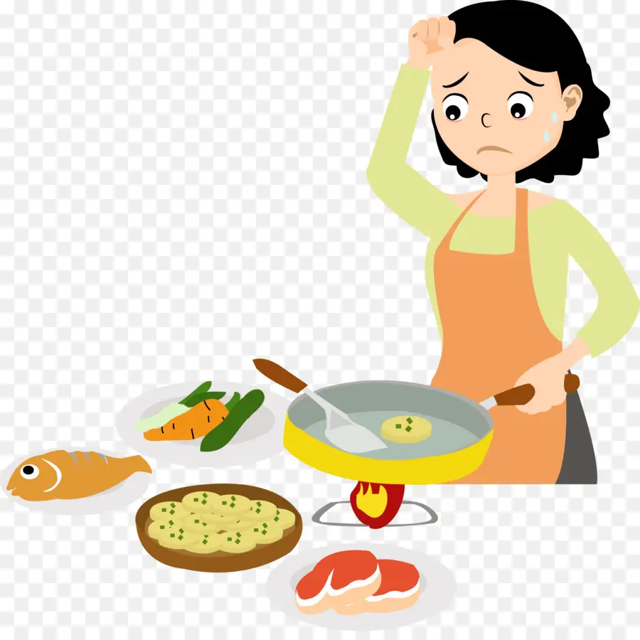 Mujer Cocinando，Cocina PNG