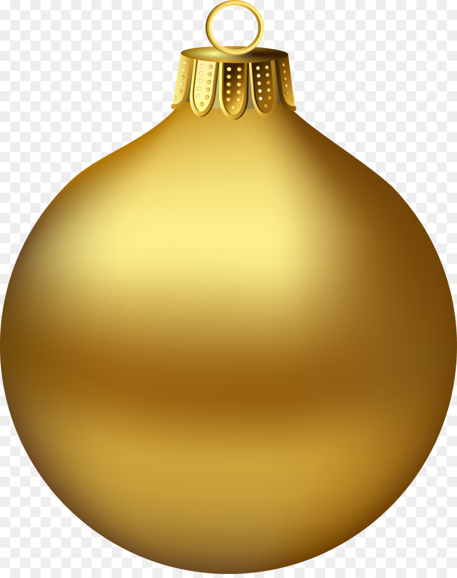 Adorno De Navidad，Oro PNG