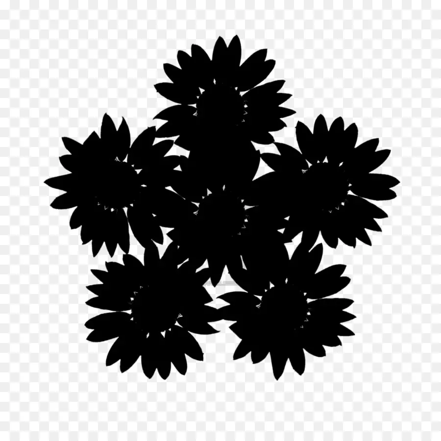 Flores Negras，Silueta PNG