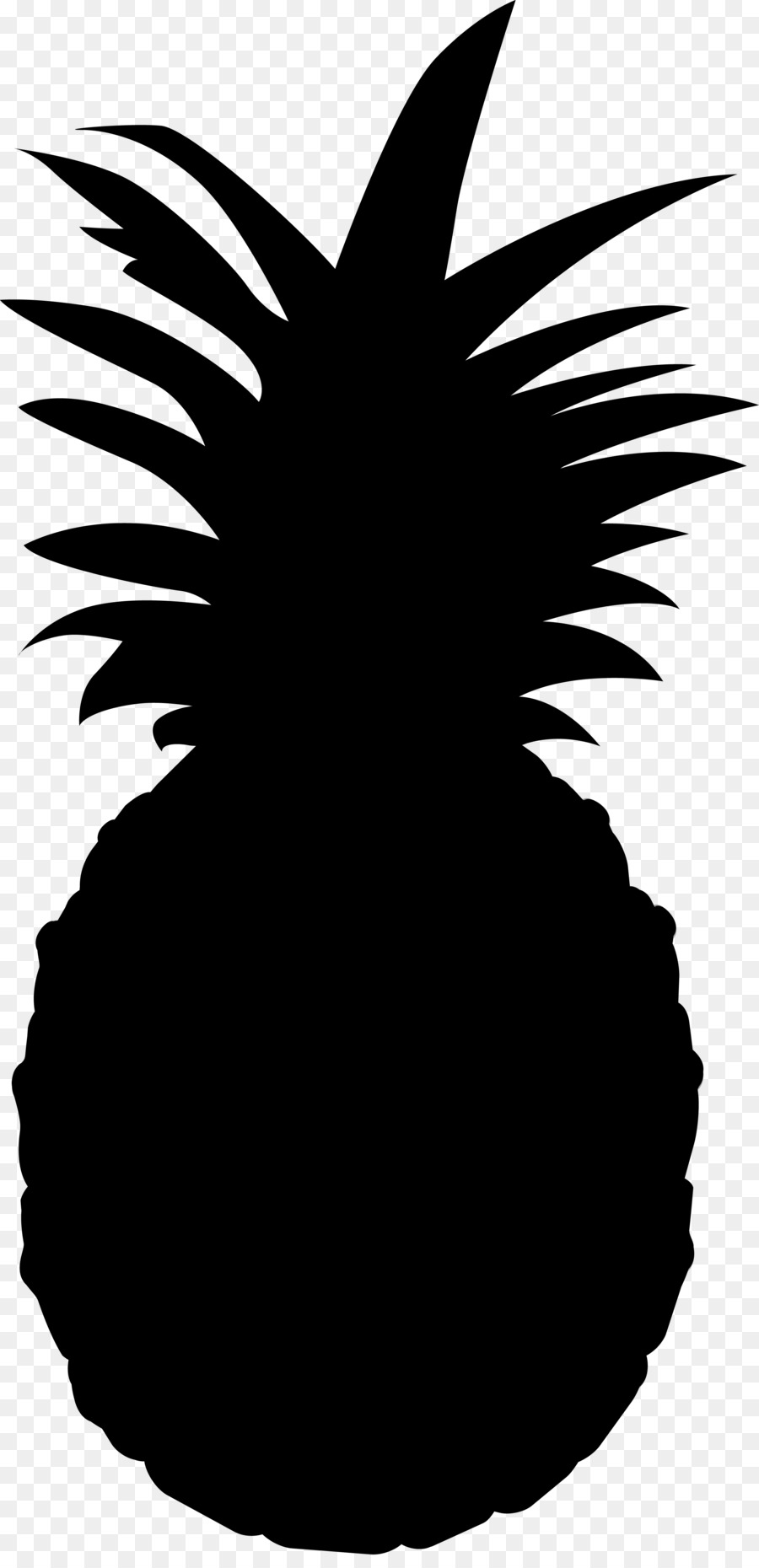 Silueta De Piña，Negro PNG