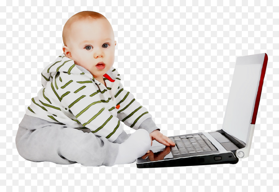 Bebe Con Laptop，Computadora Portátil PNG