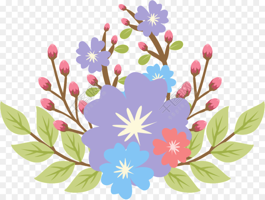 Diseño Floral，De Los Cerezos En Flor PNG