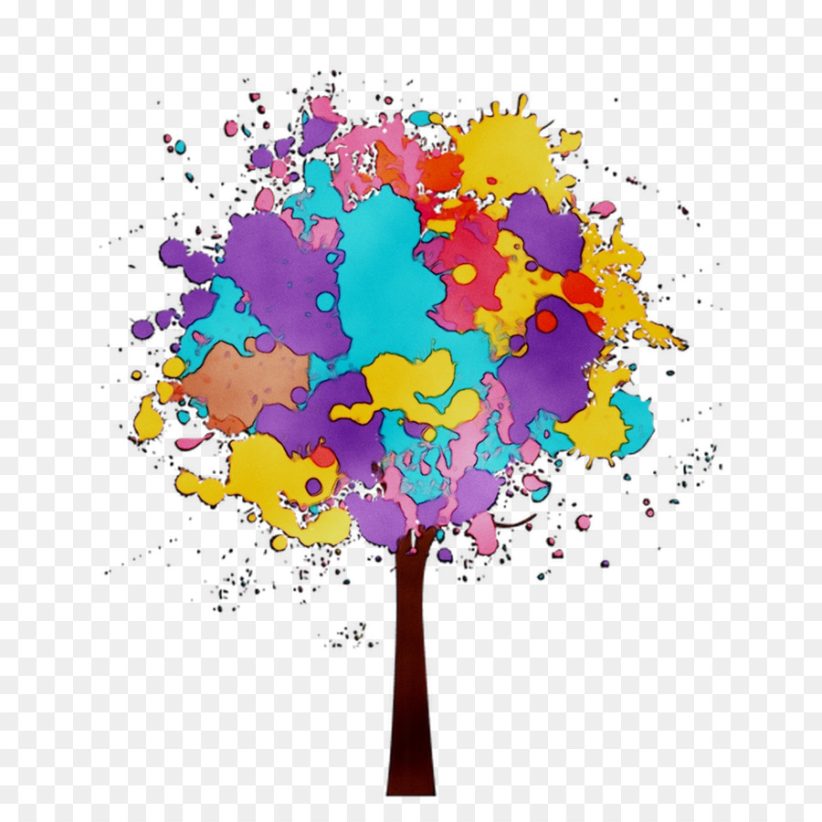 árbol Colorido，Abstracto PNG