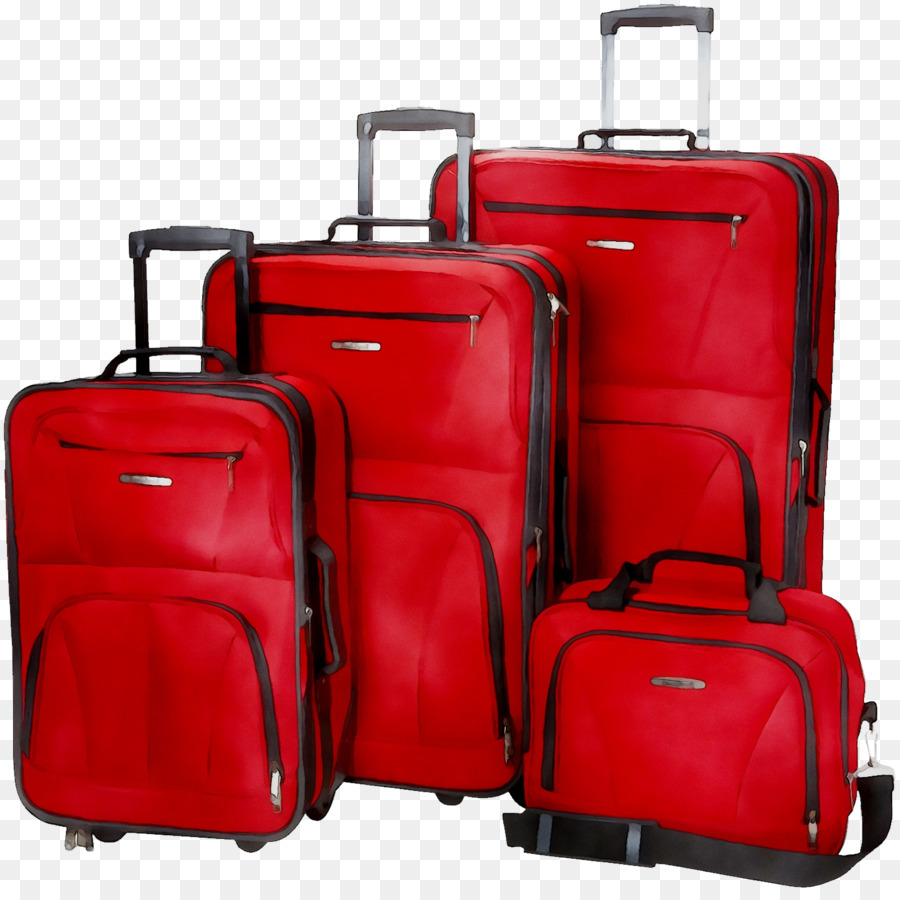 Conjunto De Equipaje Rojo，Viajar PNG