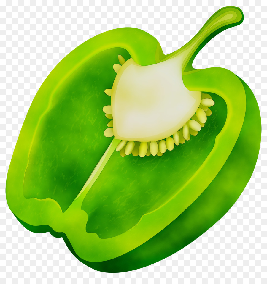 Pimiento Verde，Rebanado PNG