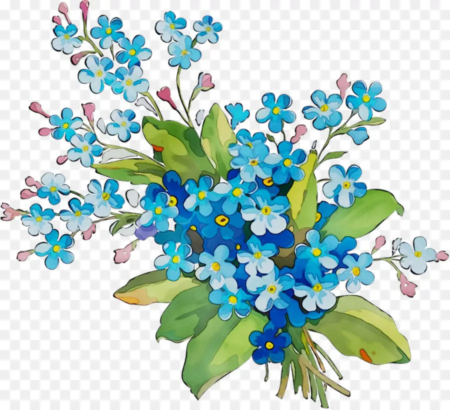 Flores Azules，Floral PNG