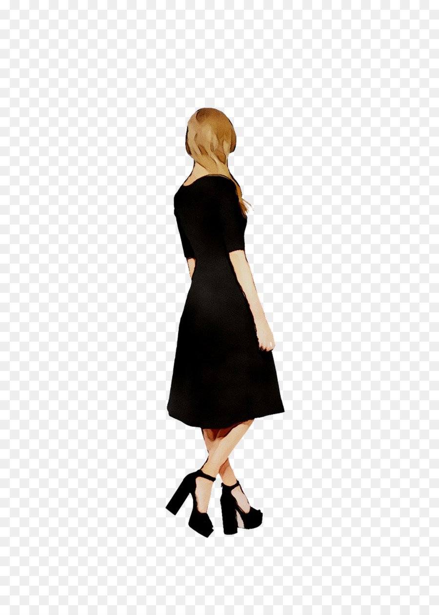 Pequeño Vestido Negro，Hombro PNG