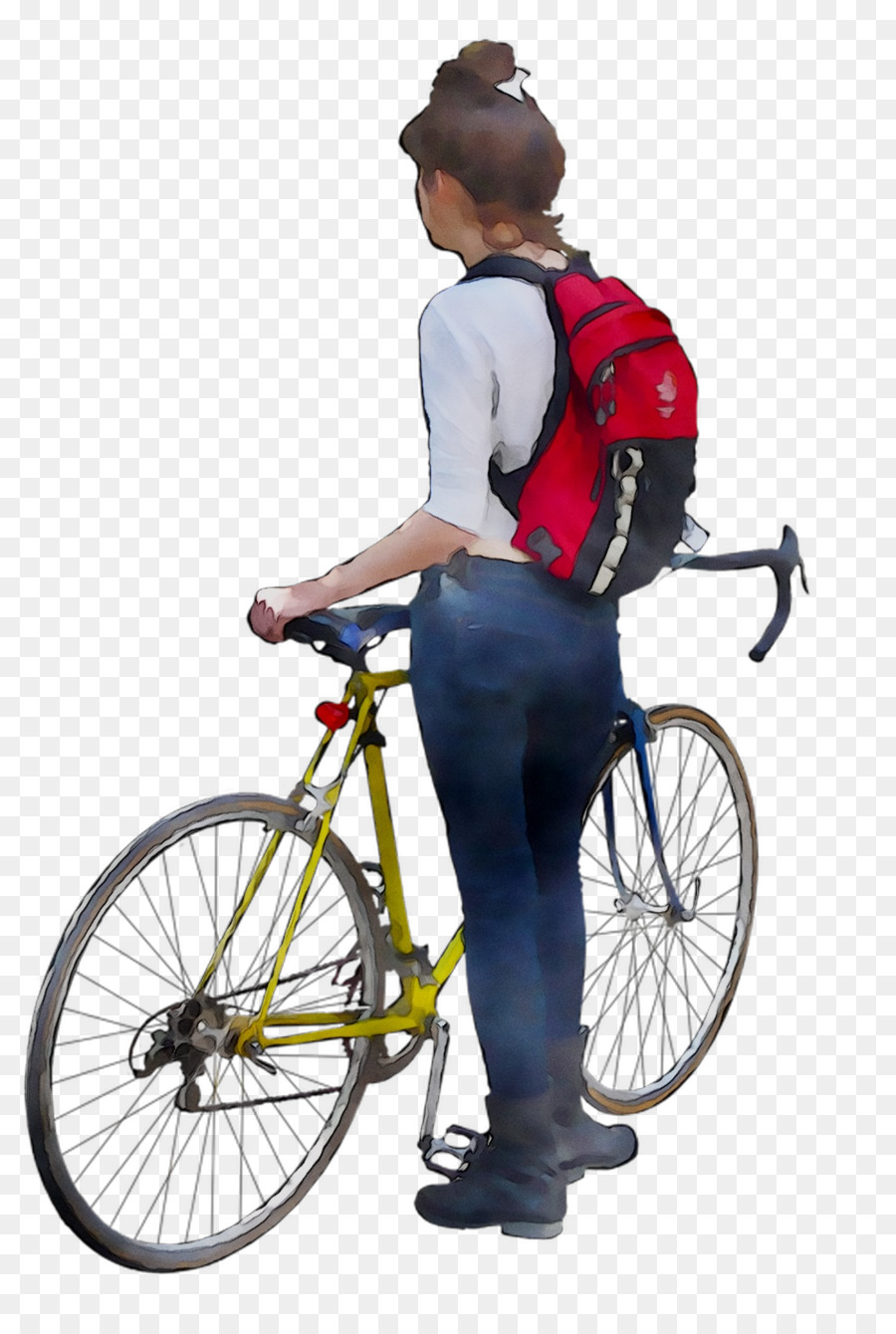 Mujer Con Bicicleta，Ciclismo PNG