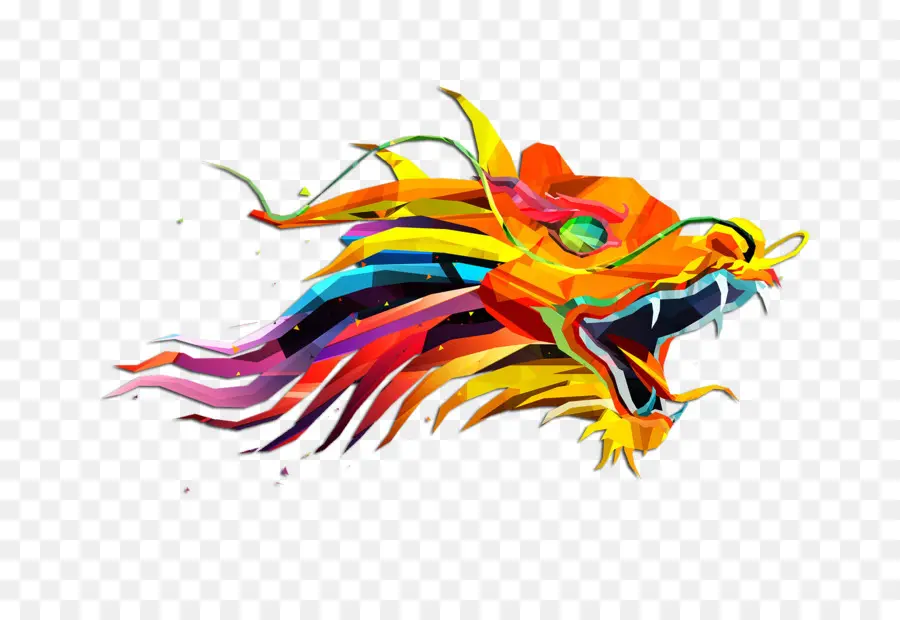 Dragón Colorido，Fuego PNG