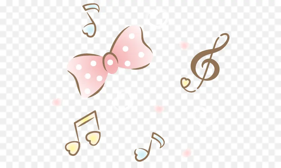 Lazo Rosa，Notas Musicales PNG