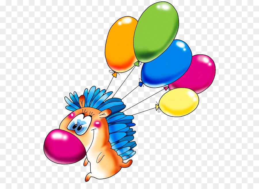 Erizo Con Globos，Animal PNG