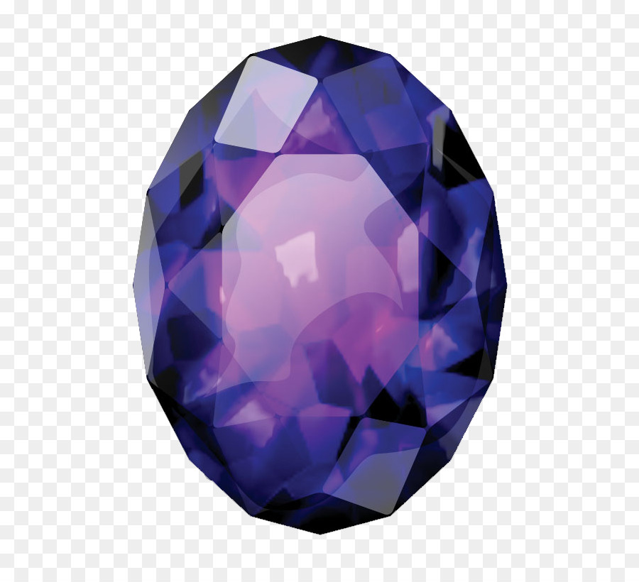 Piedra Preciosa Morada，Cristal PNG