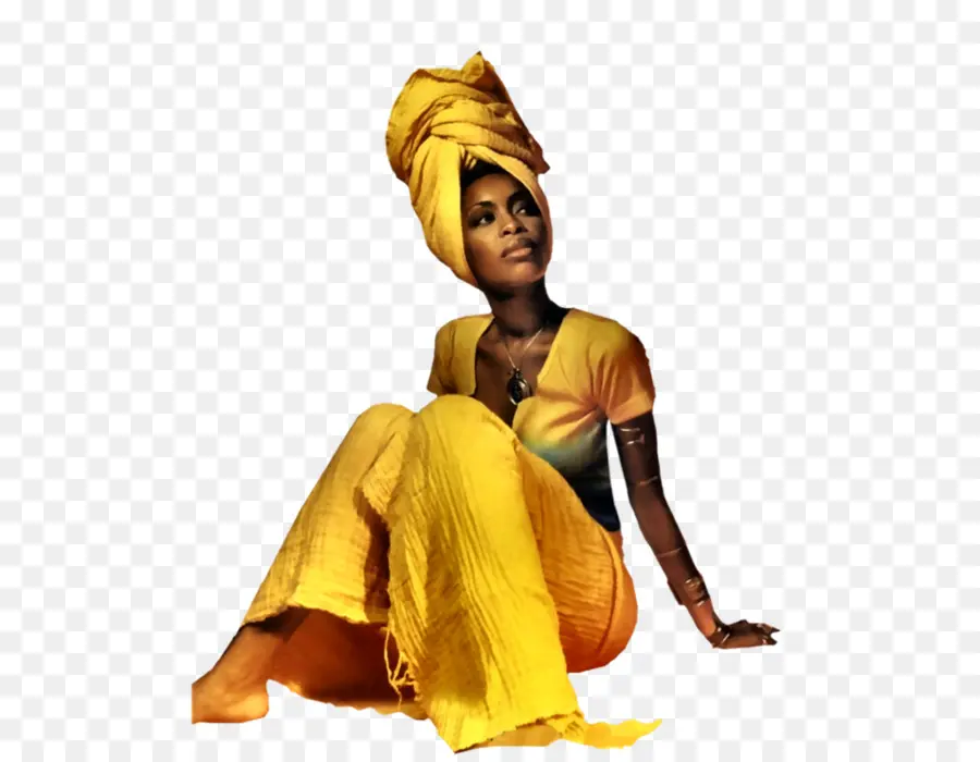 Mujer De Amarillo，Sesión PNG