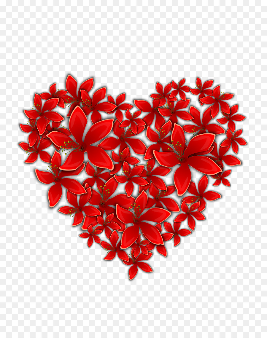 Corazon De Flores，Rojo PNG