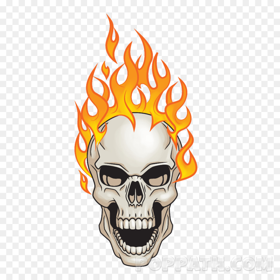 Calavera Llameante，Fuego PNG