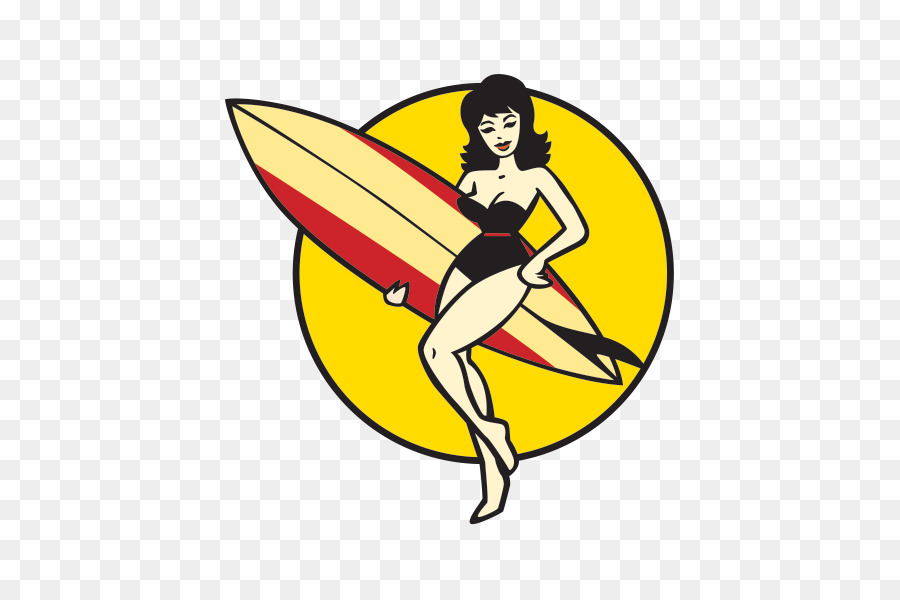 Chica Surfista，Tabla De Surf PNG