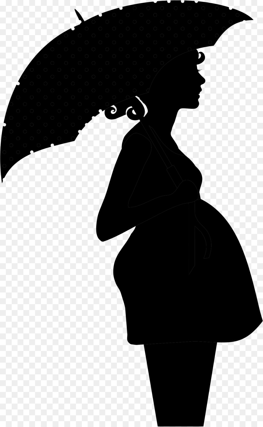 Silueta De Mujer Embarazada，Maternidad PNG