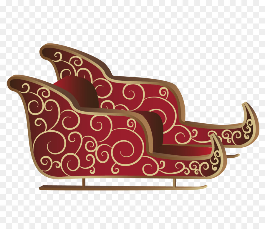 Santa Claus，Trineo PNG