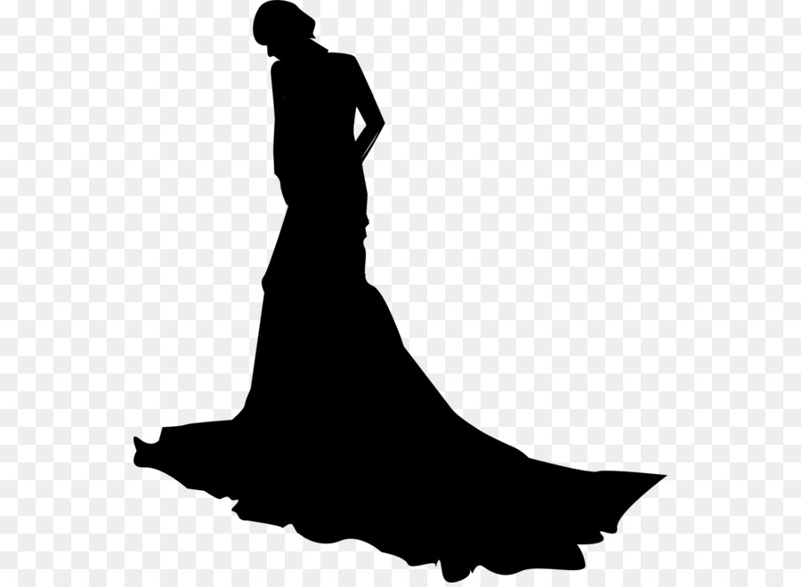 Silueta Mujer En Vestido，Cifra PNG